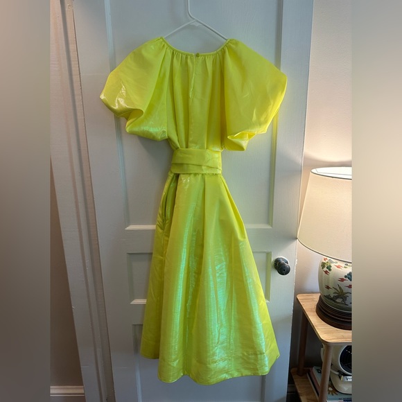 NWT Christopher John Rogers x Target Puff Sleeve Tie Dress Sz S - Picture 8 of 8